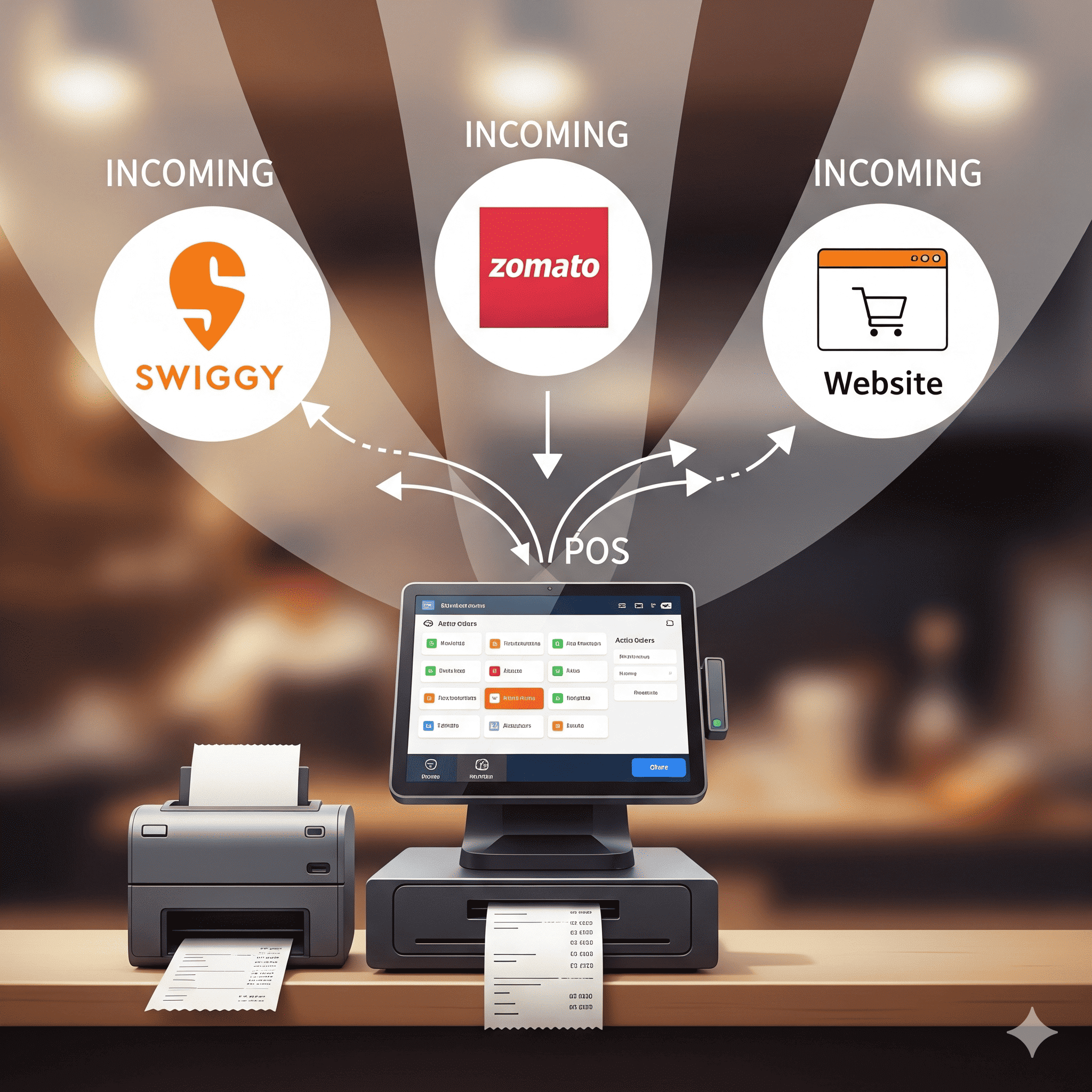 Food packed and ready for online delivery